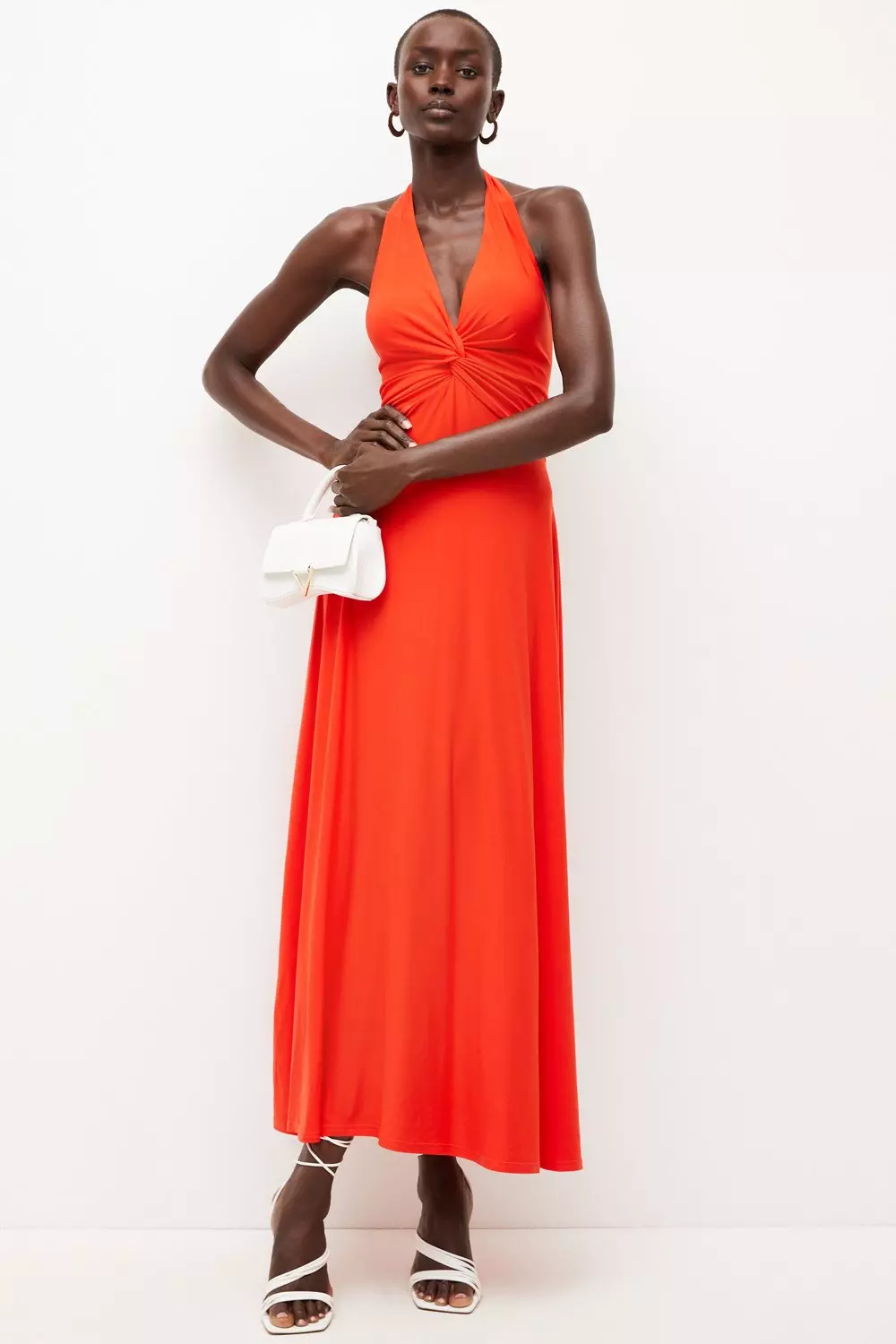 Red jersey maxi dress deals